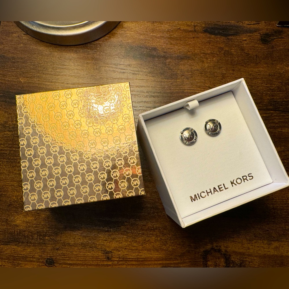 Michael Kors Button Stud Earrings